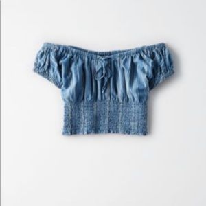 AW Smocked Waist Crop Top